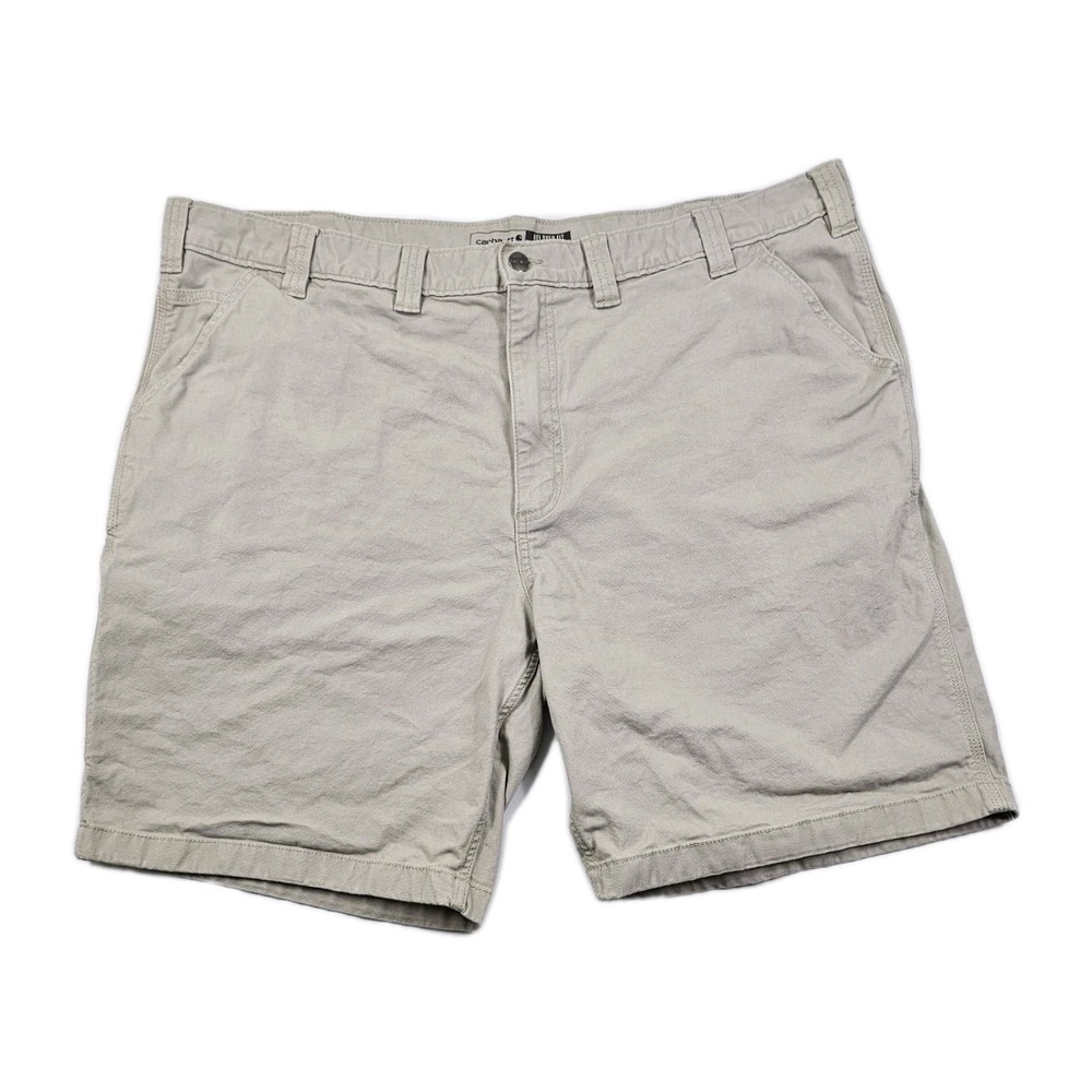 Carhartt Work Rugged Flex Relaxed Fit Work Shorts Mens 46 Tan Beige Tool pockets